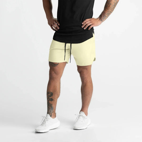 Snel drogende geweven sportshorts voor heren