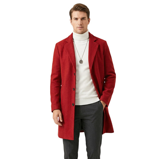 Heren Winterjas Lange Stijlvolle Pasvorm voor Formele en Casual Gelegenheden