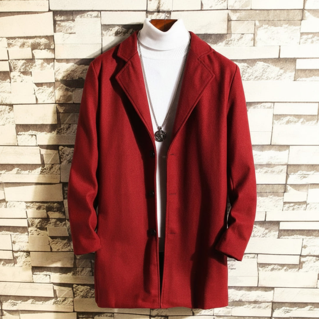 Heren Winterjas Lange Stijlvolle Pasvorm voor Formele en Casual Gelegenheden