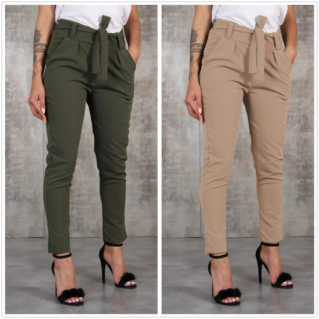Slanke chiffon broek voor dames