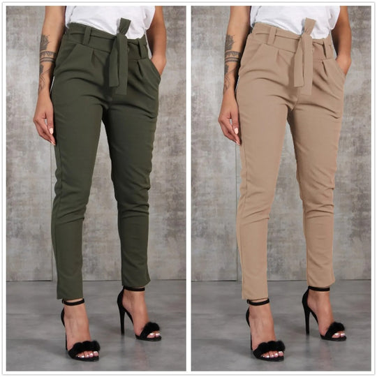Slanke chiffon broek voor dames