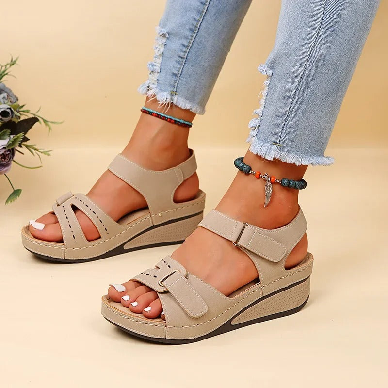 Vrouwen PU chunky platform sandalen