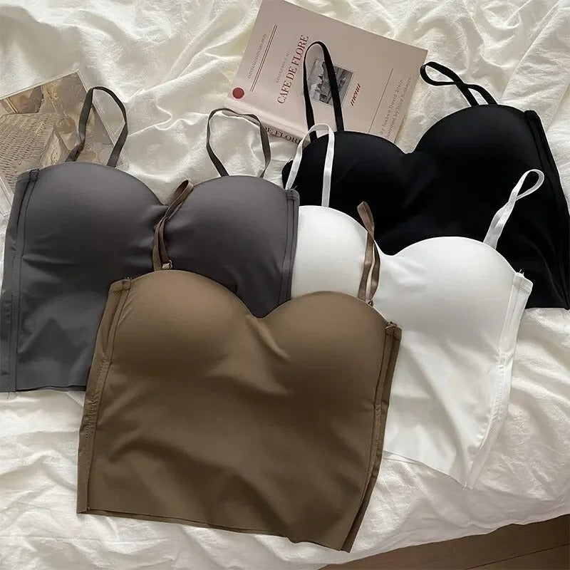 Effen cropped camisole voor dames