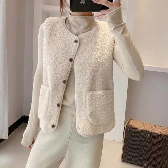 Damesvest van pluche fleece