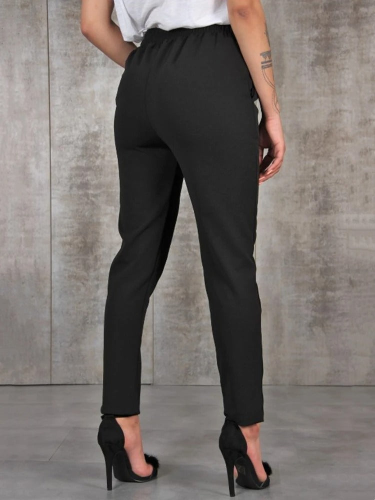 Slanke chiffon broek voor dames