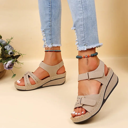 Vrouwen PU chunky platform sandalen