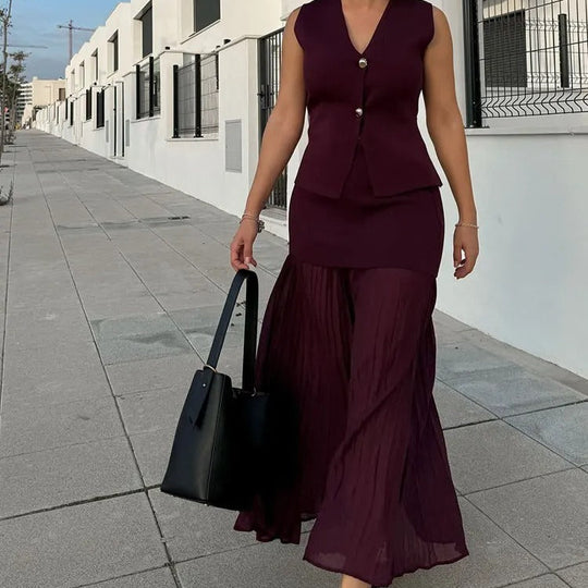 Dames Midirok met geplooide zijrits