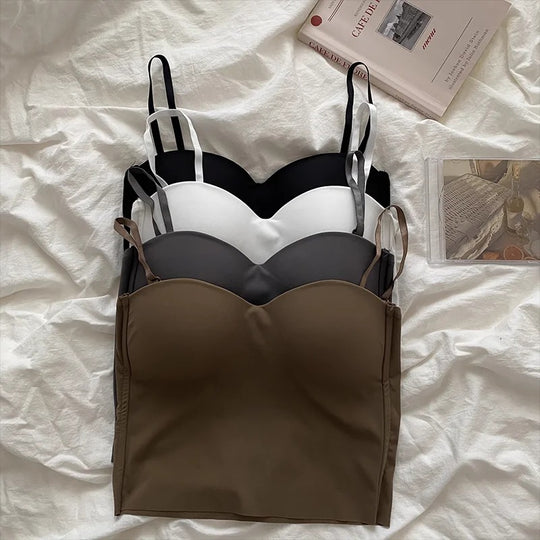Effen cropped camisole voor dames