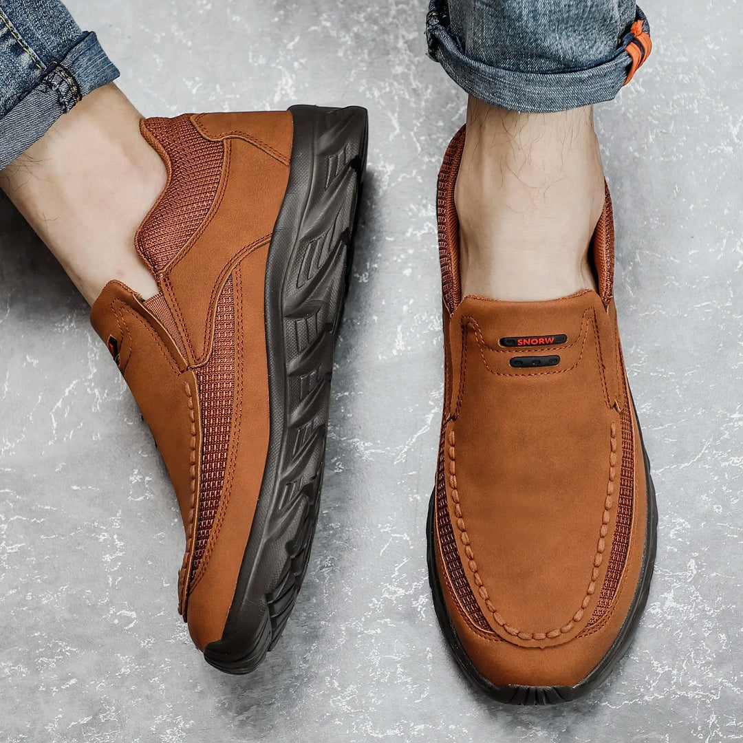 Herenleren loafers sneakers