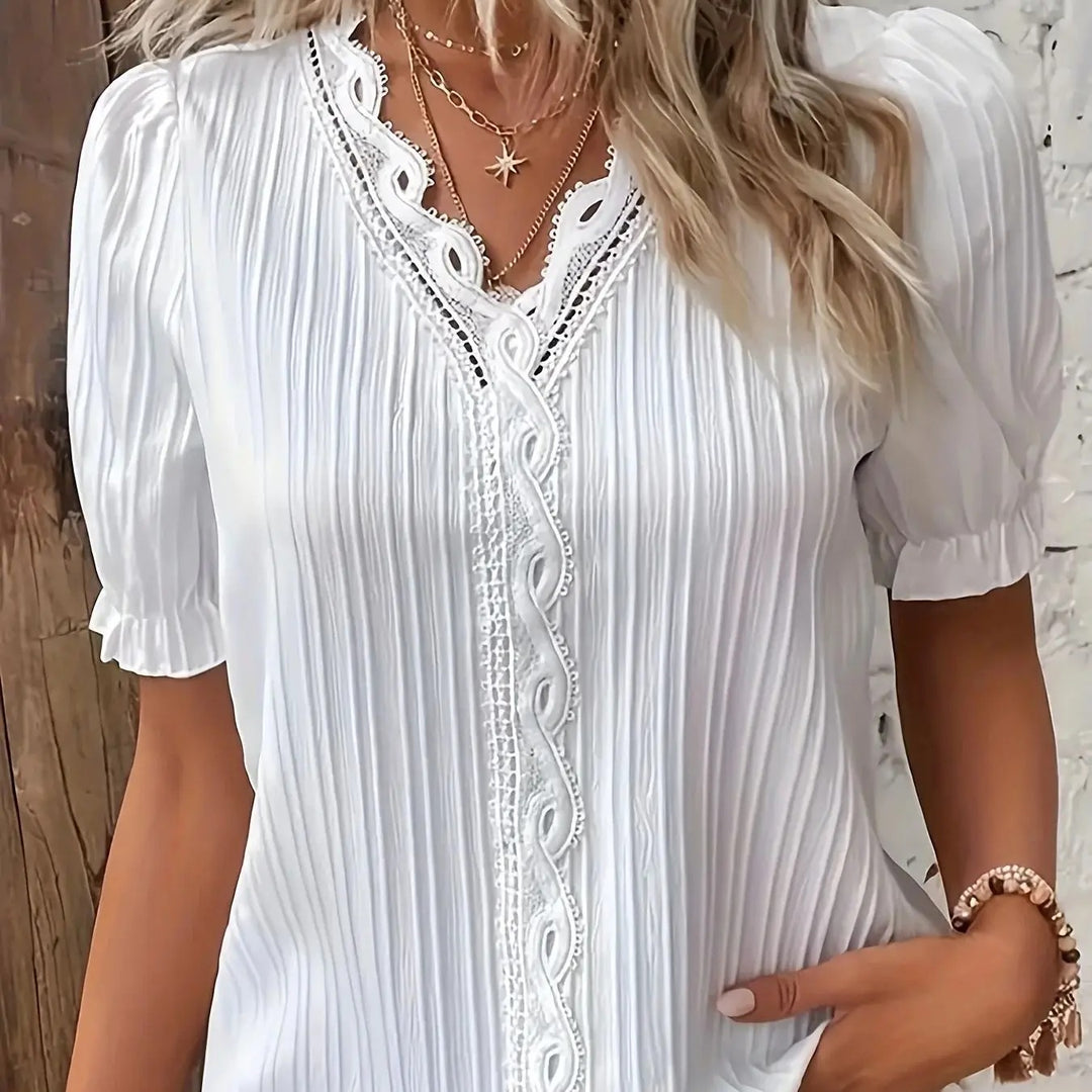 Dames Plus Size Korte Mouw Casual Top