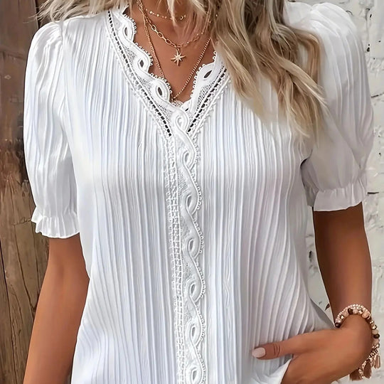 Dames Plus Size Korte Mouw Casual Top