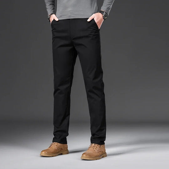 Slim fit katoenen broek voor heren