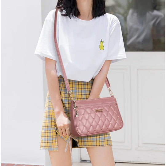 Vrouwen PU lederen geborduurde Crossbody tas