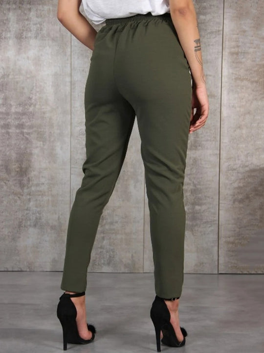 Slanke chiffon broek voor dames