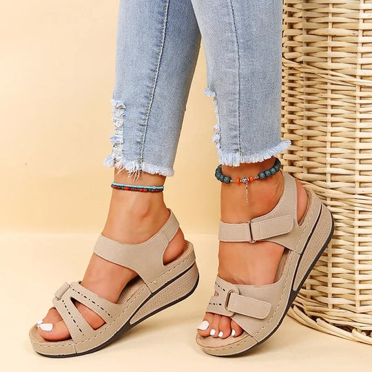 Vrouwen PU chunky platform sandalen