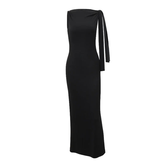 Mouwloze Slim Fit Lange O-Hals Jurk voor dames