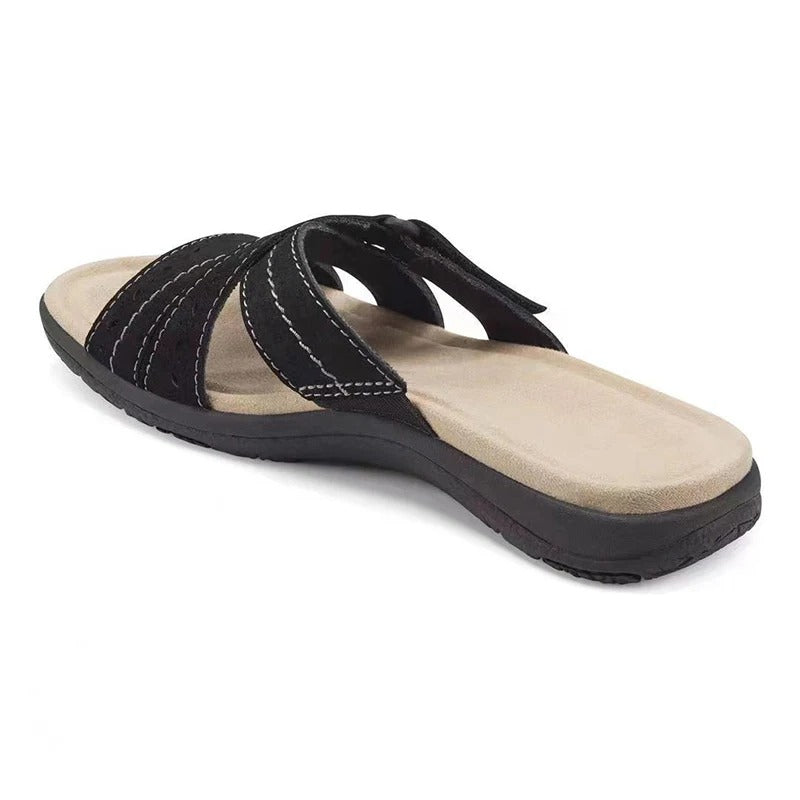 Orthopedische sandalen met klittenband voor dames
