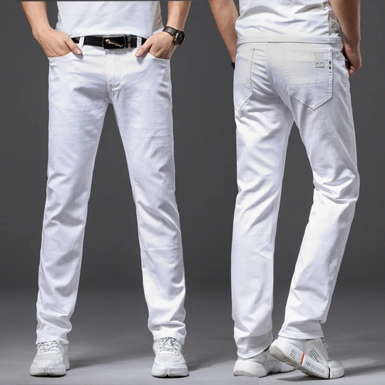 Heren witte slim fit jeans