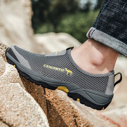 Heren mesh slip-on sneakers