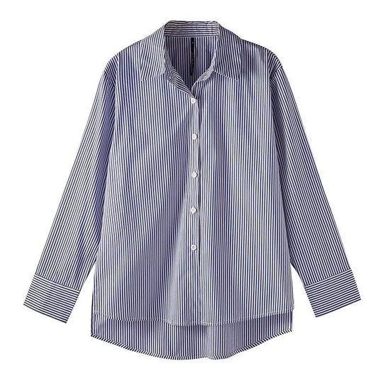 Klassiek gestreepte damesblouse