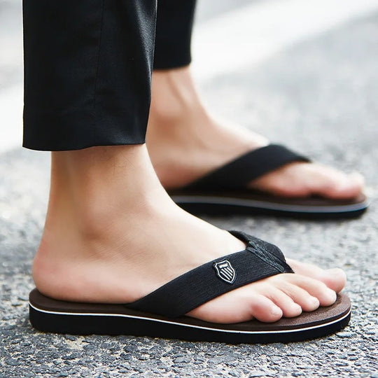 Antislip strandteenslippers voor heren