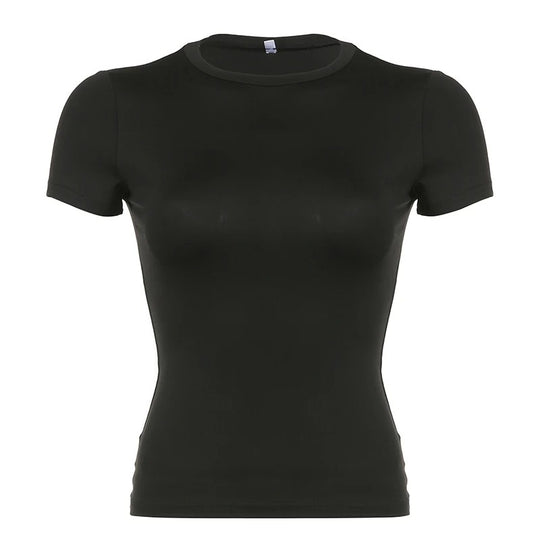 Vrouwen Crewneck Skinny T-shirt