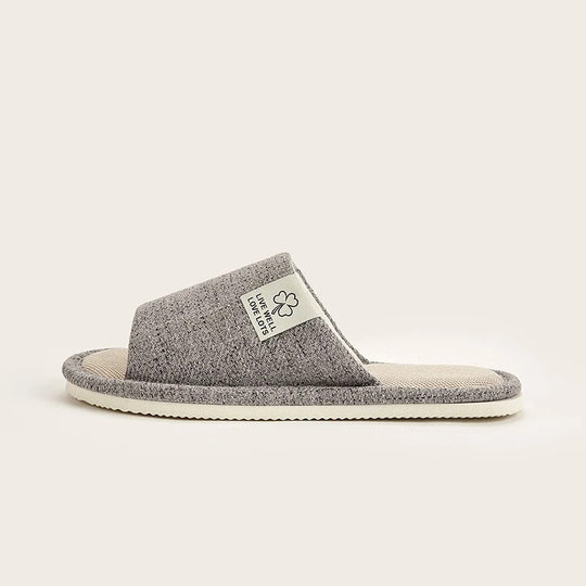 Heren linnen huisslippers