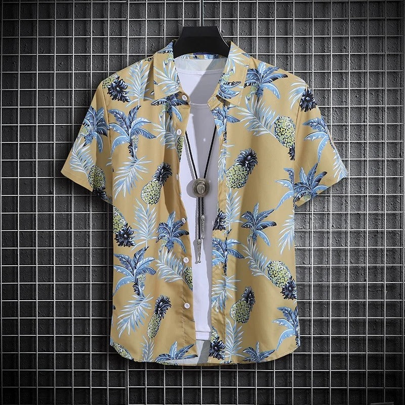 Heren zomer shirt met strandprint