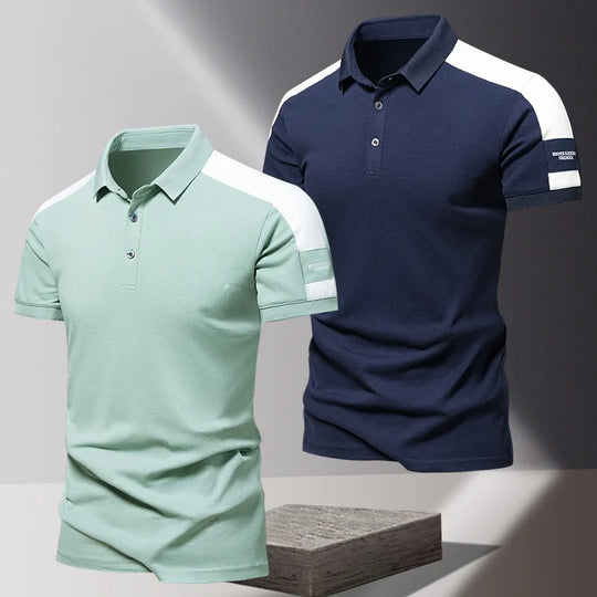 Heren casual polo met korte mouwen