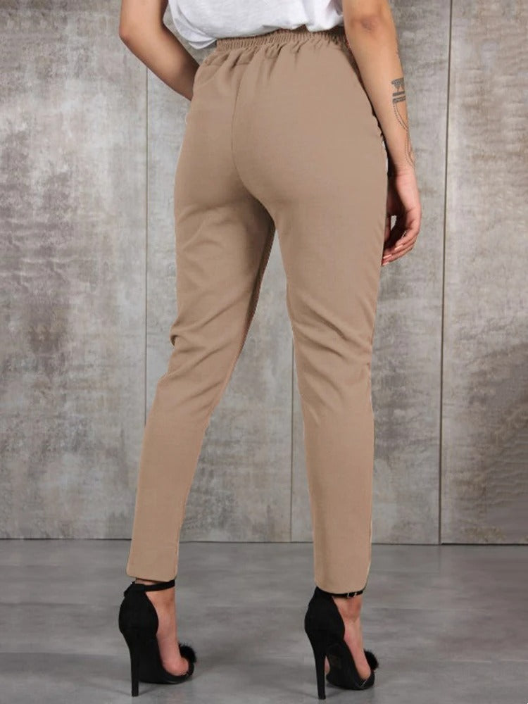 Slanke chiffon broek voor dames