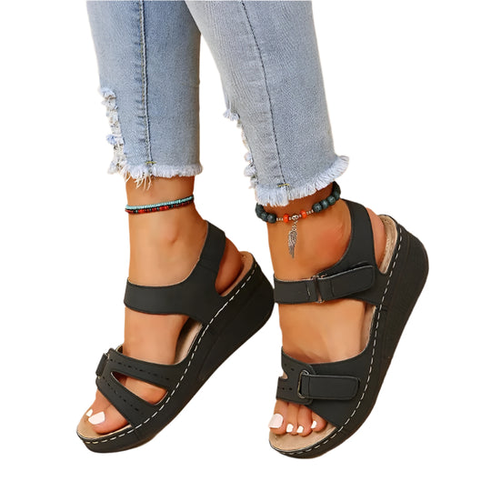 Vrouwen PU chunky platform sandalen