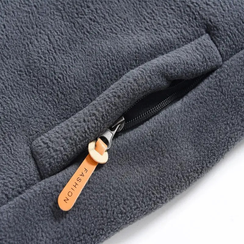 Heren fleece gevoerde jas met rits