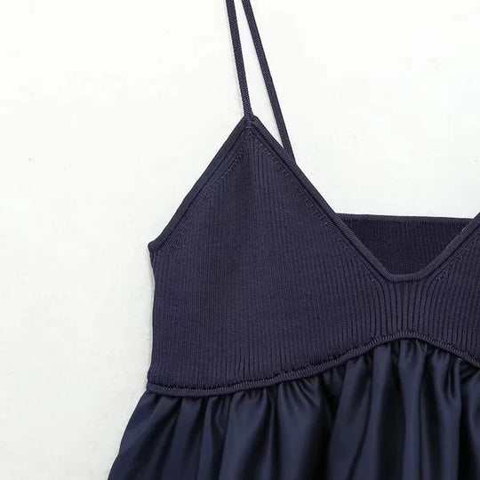 Geplooide kielblouse voor dames met V-hals