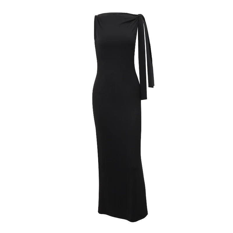 Dames mouwloze slim fit avondjurk