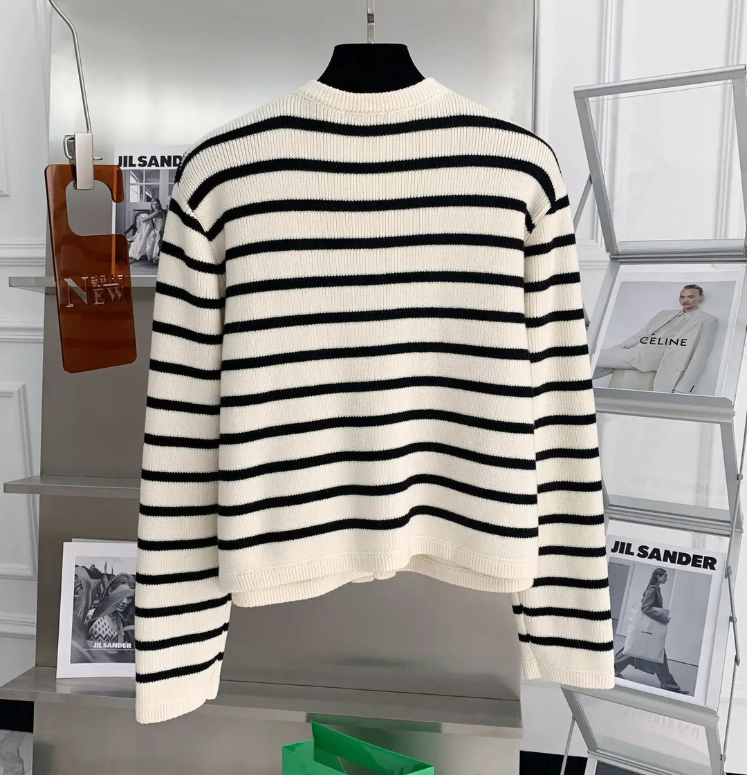 Gebreide streepcardigan voor dames
