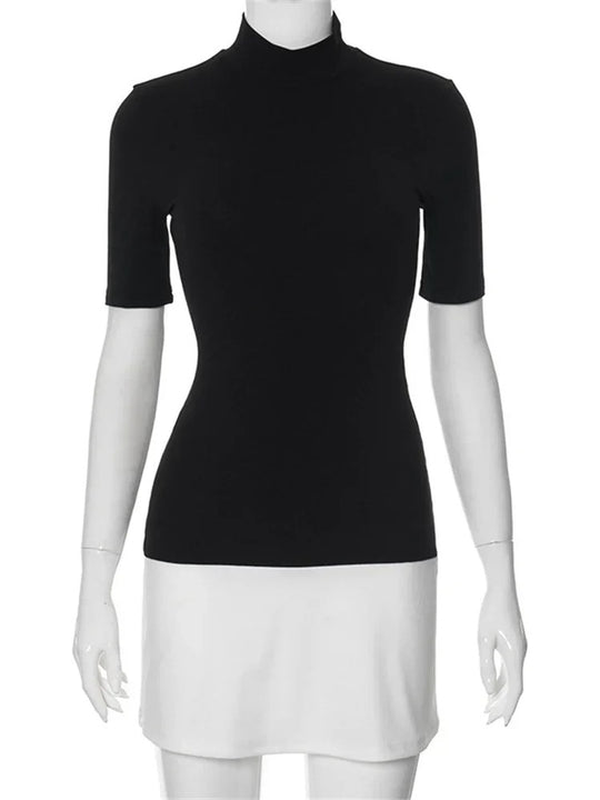 Dames Contrast Patchwork Bodycon Mini Jurk