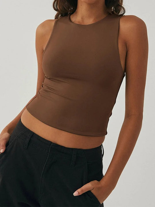 Dames Mouwloos Slim Fit Sportvest