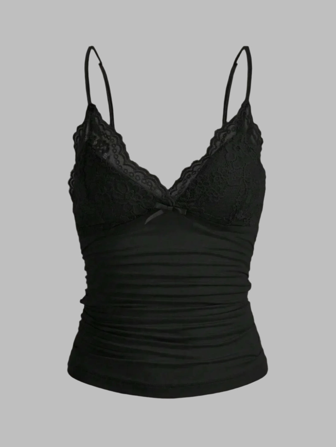Contrasterende kanten crop top met strik aan de voorkant voor dames