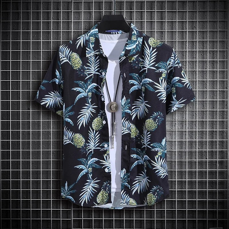 Heren zomer shirt met strandprint
