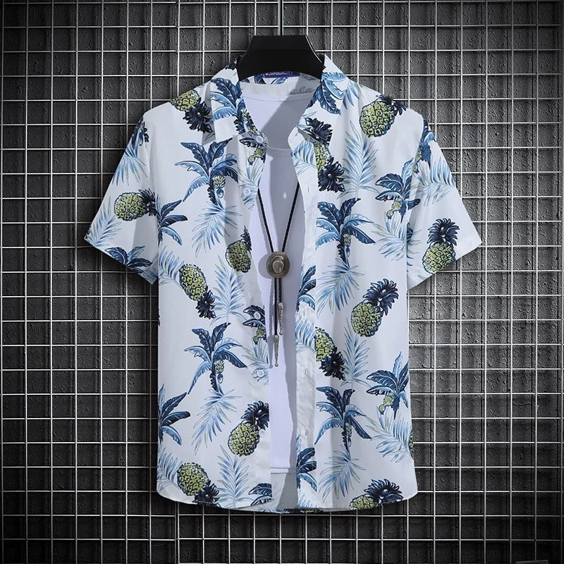 Heren zomer shirt met strandprint