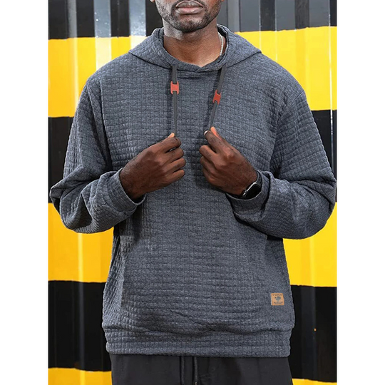 Herenhoodies met patchwork en trekkoord