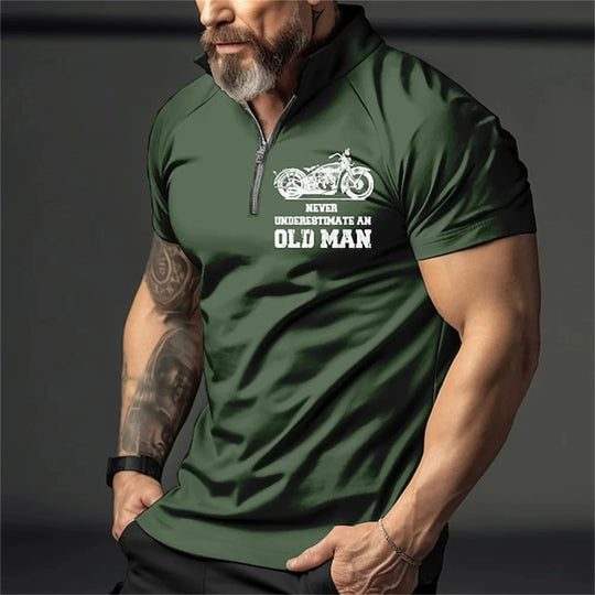 Heren Vintage 3D-print polo