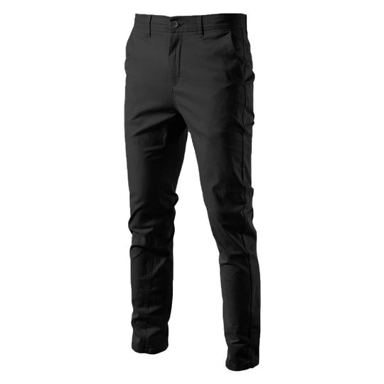 Heren slim fit katoenen broek
