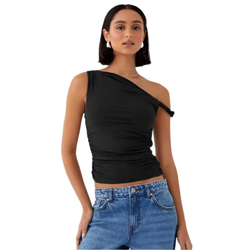 Off-shoulder crop tanktop voor dames