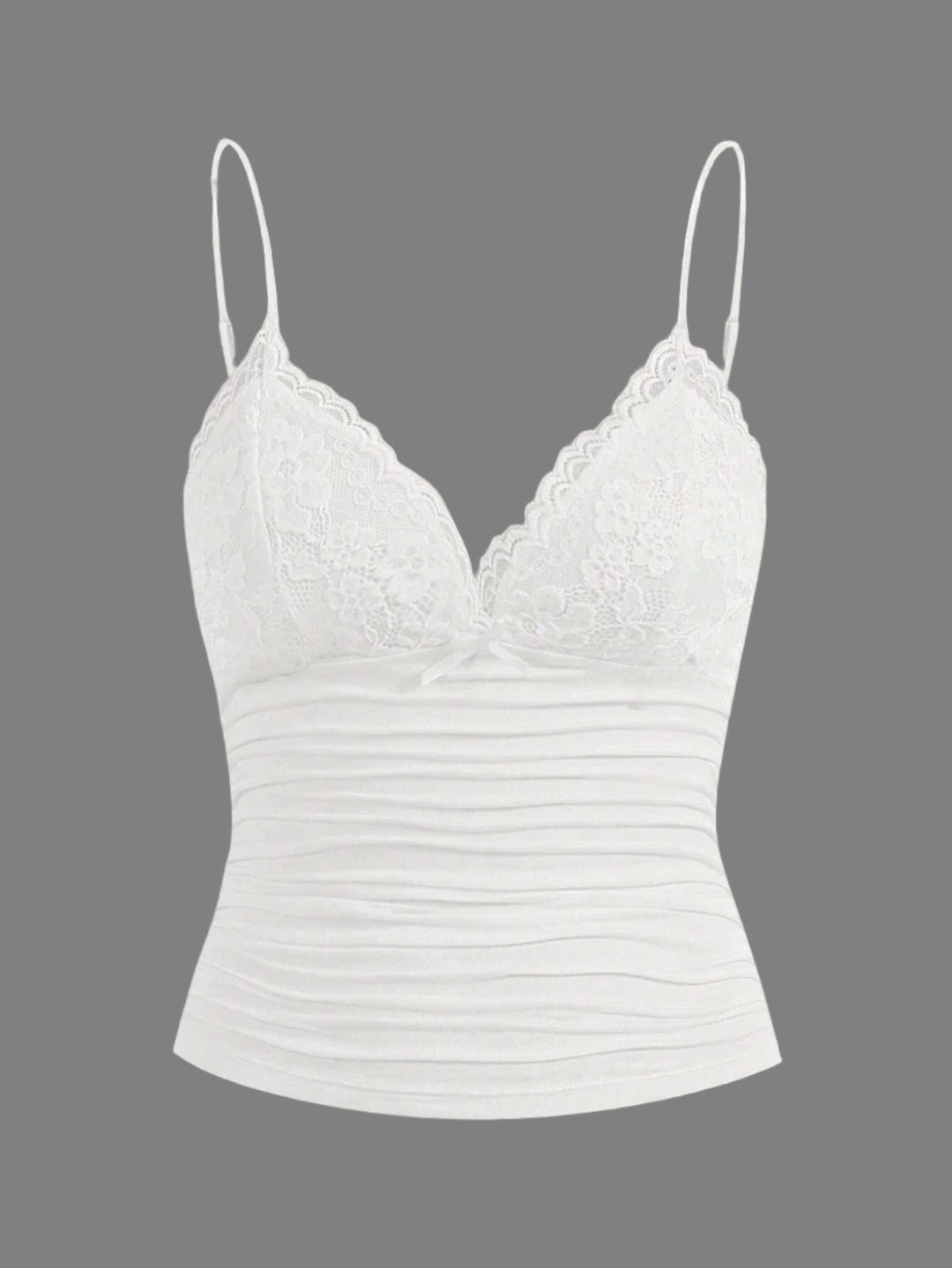 Contrasterende kanten crop top met strik aan de voorkant voor dames
