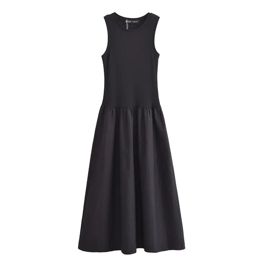 Dames mouwloze elegante maxi jurk