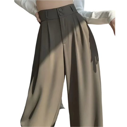 Vrouwen Koreaanse stijl hoge taille Baggy broek