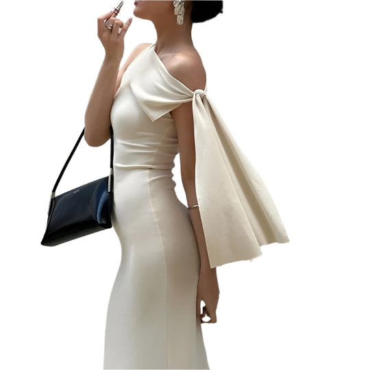 Dames mouwloze slim fit avondjurk