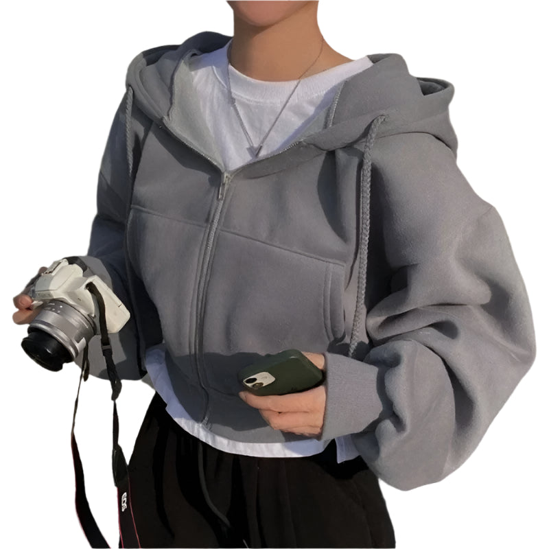 Damesoversized capuchontop