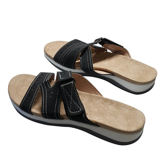 Orthopedische sandalen met klittenband voor dames